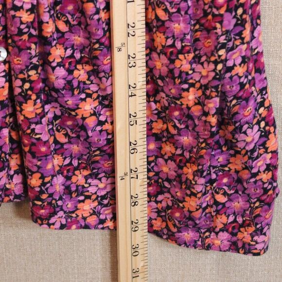 J. Jill Purple and Orange Blouse Vibrant Top Women's Medium - Picture 7 of 13